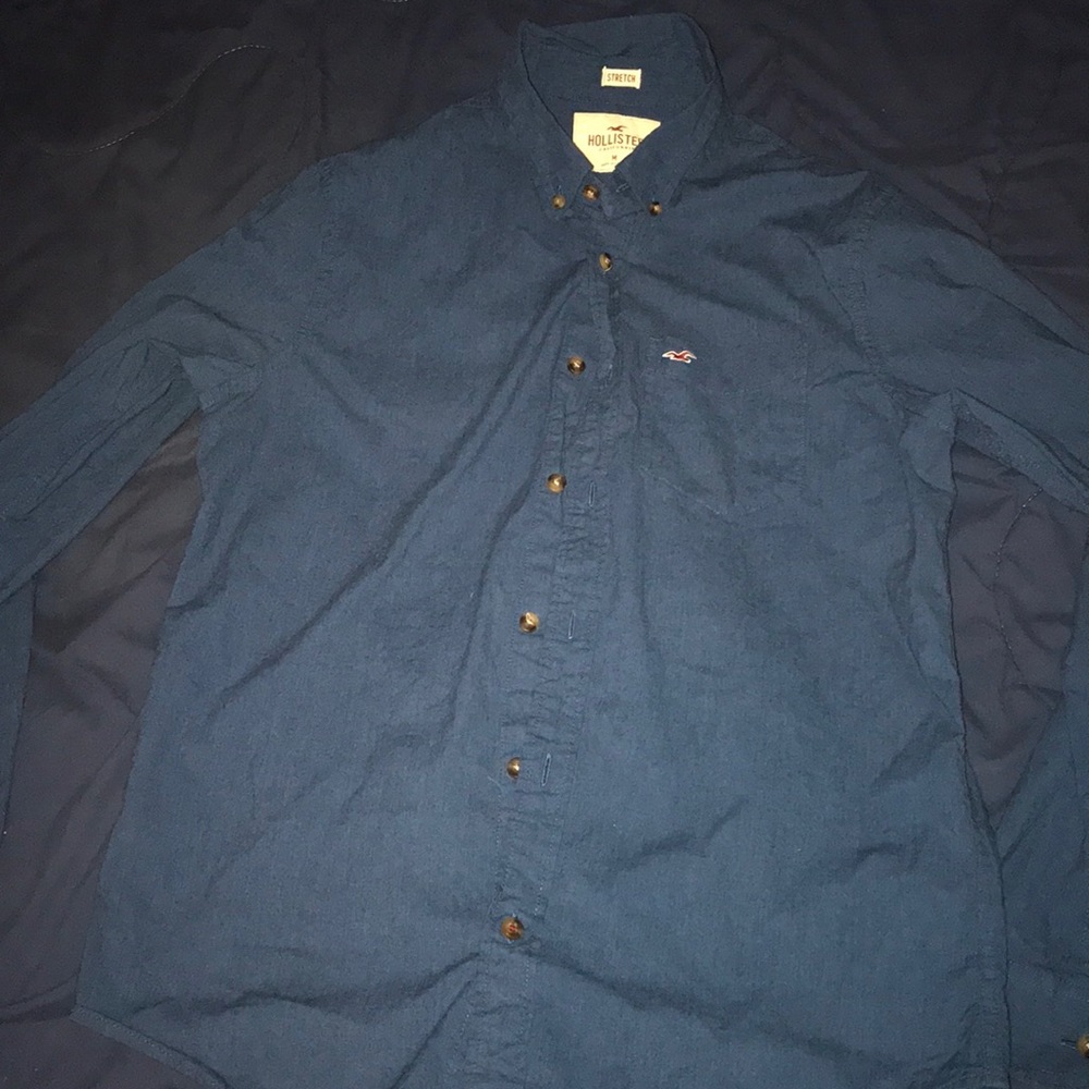 Blue Hollister Button Up